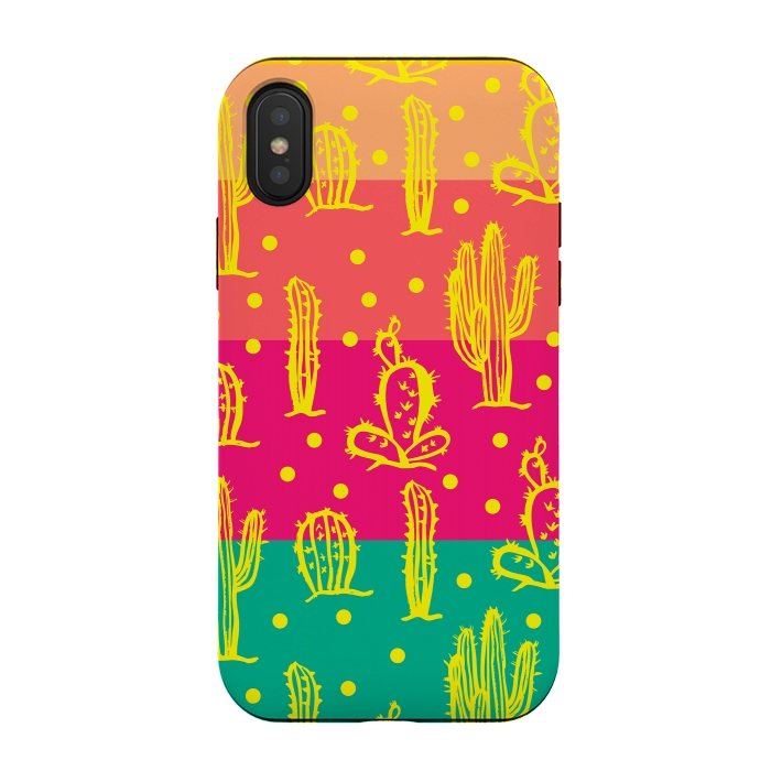 iPhone Xs / X StrongFit Cactus in Luminous Tones by Rossy Villarreal