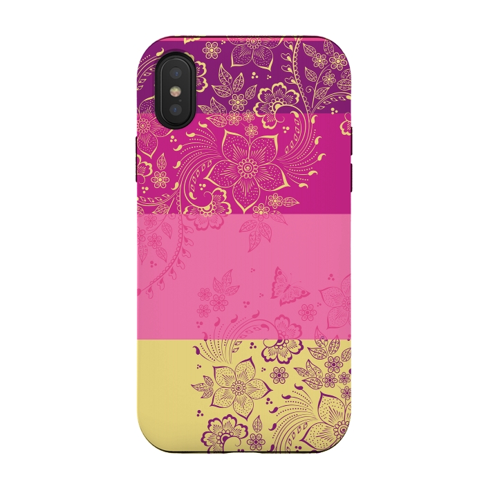 iPhone Xs / X StrongFit Wild Flowers by Rossy Villarreal