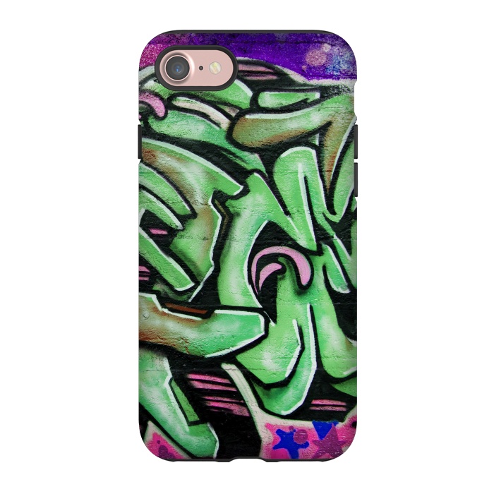 iPhone 7 StrongFit Green Graffiti by Andrea Haase