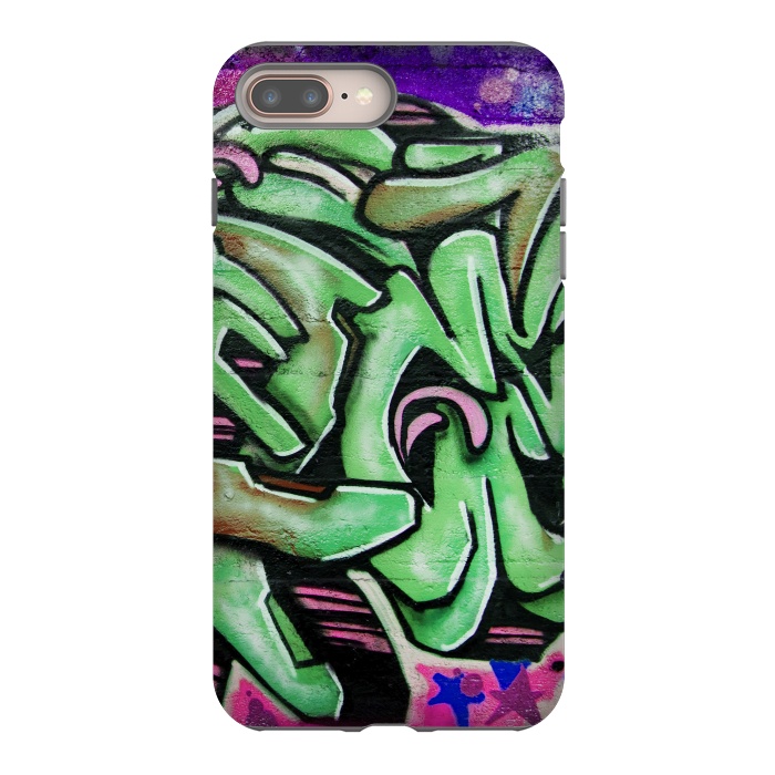 iPhone 7 plus StrongFit Green Graffiti by Andrea Haase