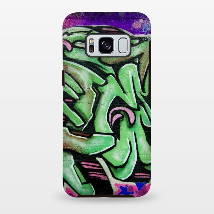 Galaxy S8 plus StrongFit Green Graffiti by Andrea Haase