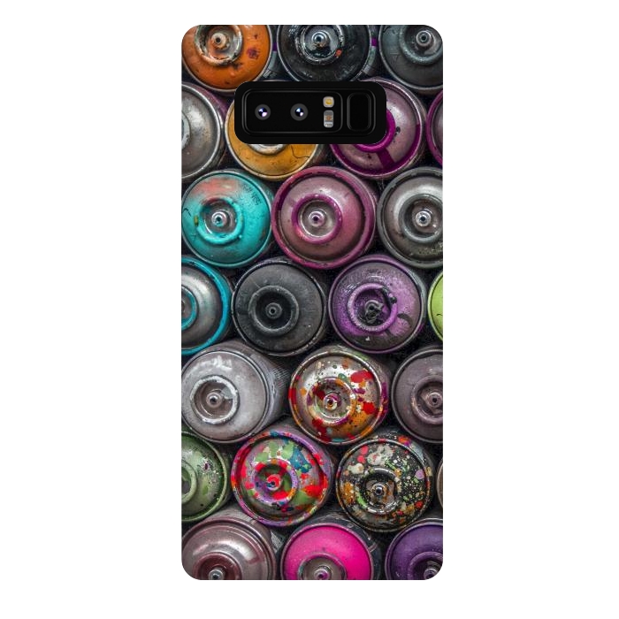 Galaxy Note 8 StrongFit Spray Paint Cans by Andrea Haase