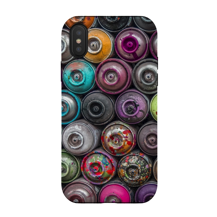 iPhone Xs / X StrongFit Spray Paint Cans by Andrea Haase