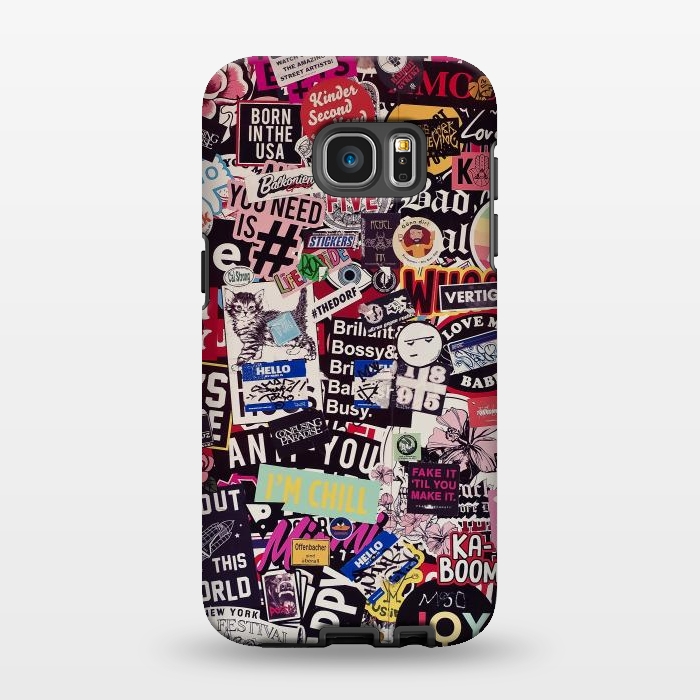 Galaxy S7 EDGE StrongFit Colorful Sticker Wall by Andrea Haase