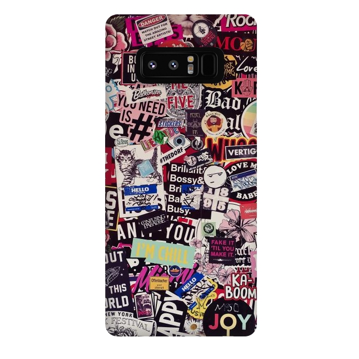 Galaxy Note 8 StrongFit Colorful Sticker Wall by Andrea Haase