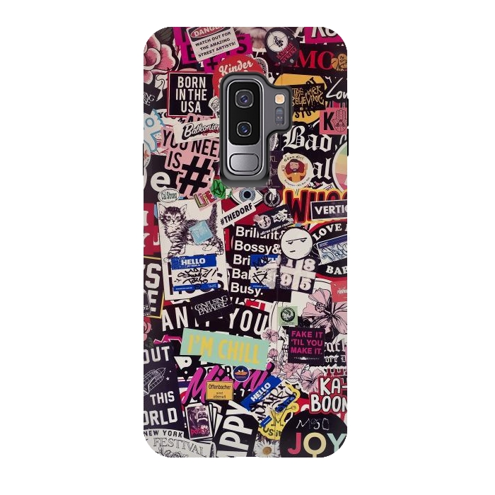 Galaxy S9 plus StrongFit Colorful Sticker Wall by Andrea Haase