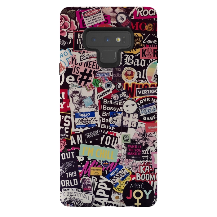 Galaxy Note 9 StrongFit Colorful Sticker Wall by Andrea Haase