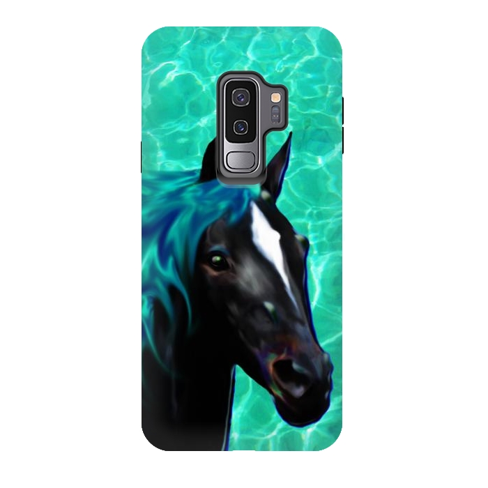 Galaxy S9 plus StrongFit Horse Spirit Water Dream by BluedarkArt