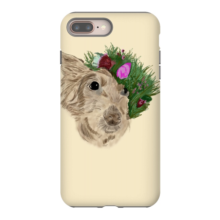 iPhone 7 plus StrongFit Flowers with dog by Merveilleux Clement