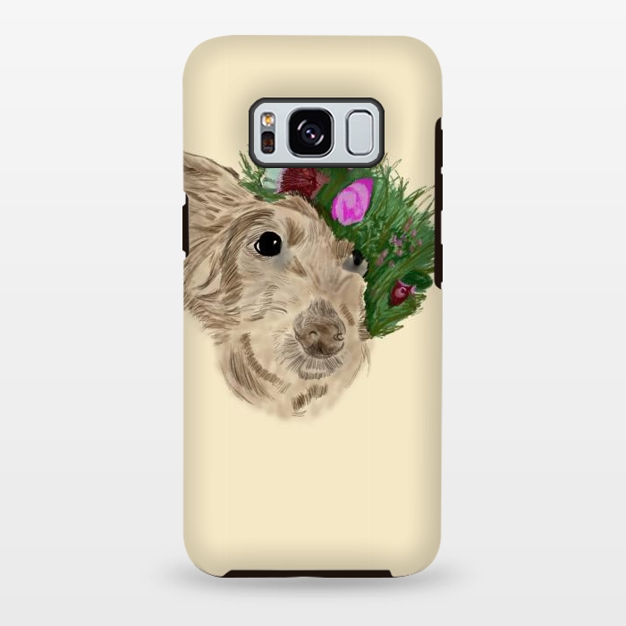 Galaxy S8 plus StrongFit Flowers with dog by Merveilleux Clement