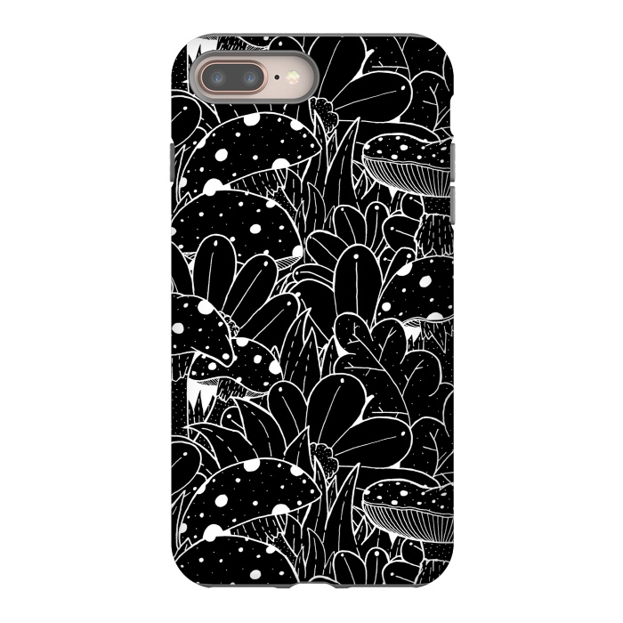 iPhone 7 plus StrongFit Black and white autumn pattern by Steve Wade (Swade)