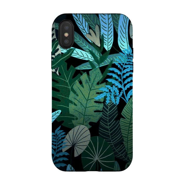 iPhone Xs / X StrongFit Tropical Jungle at Night- Eve's Jungle by  Utart