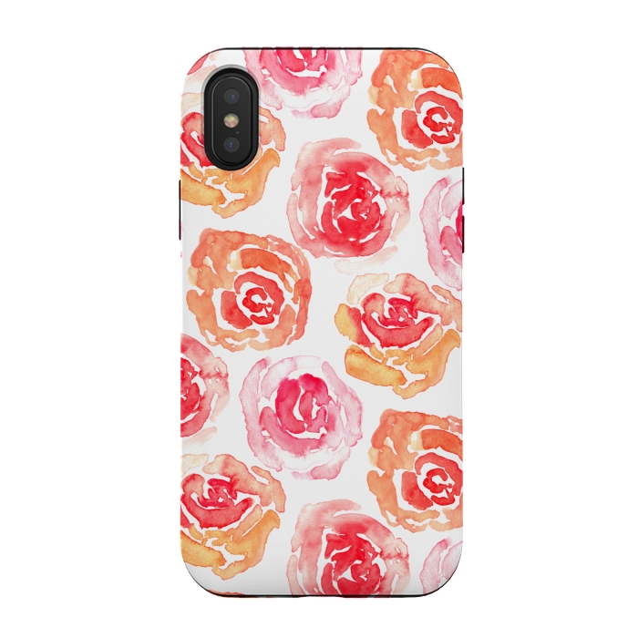 iPhone Xs / X StrongFit Rows of Roses  by Tigatiga