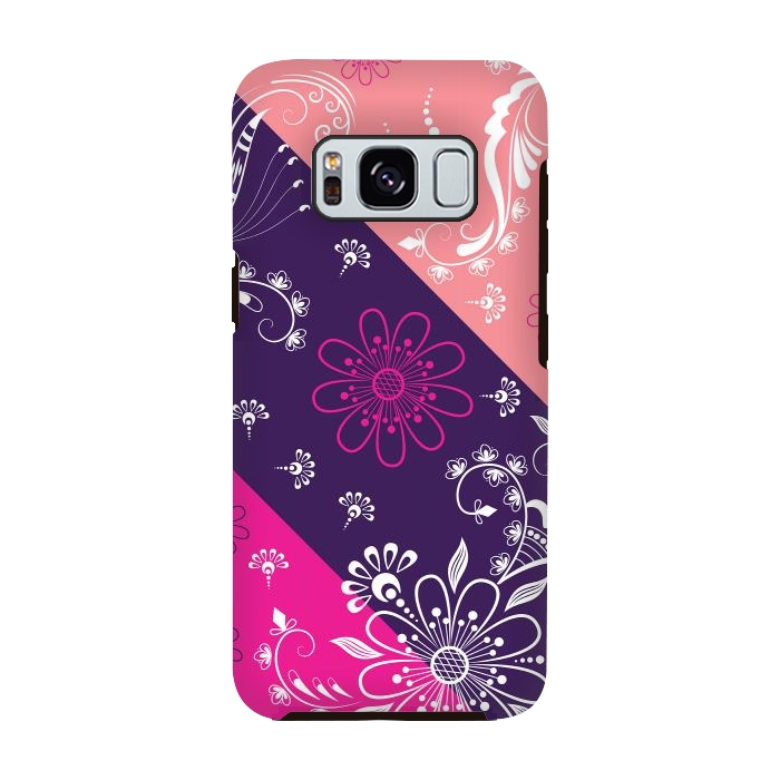 Galaxy S8 StrongFit Diagonal Flowers by Rossy Villarreal
