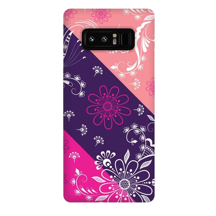 Galaxy Note 8 StrongFit Diagonal Flowers by Rossy Villarreal