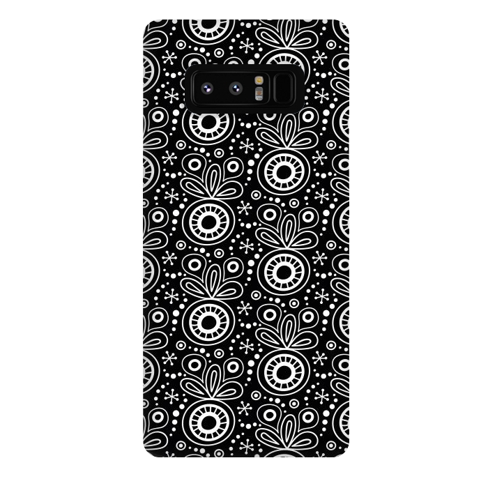 Galaxy Note 8 StrongFit Abstract Doodle Pattern Black by Majoih