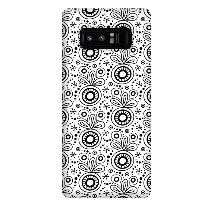 Galaxy Note 8 StrongFit Abstract Doodle Pattern White by Majoih
