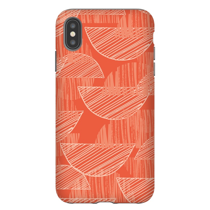 iPhone Xs Max StrongFit Orange Arcs by Rachael Taylor
