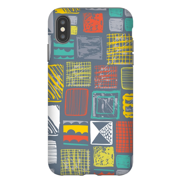 iPhone Xs Max StrongFit Square Metropolis Leaves by Rachael Taylor