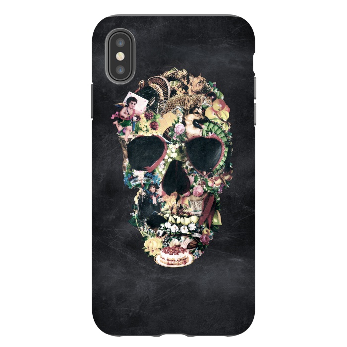 iPhone Xs Max StrongFit Vintage Skull by Ali Gulec