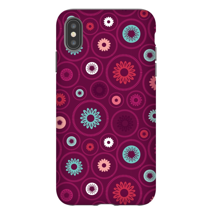 iPhone Xs Max StrongFit FloralCogs by Rosie Simons