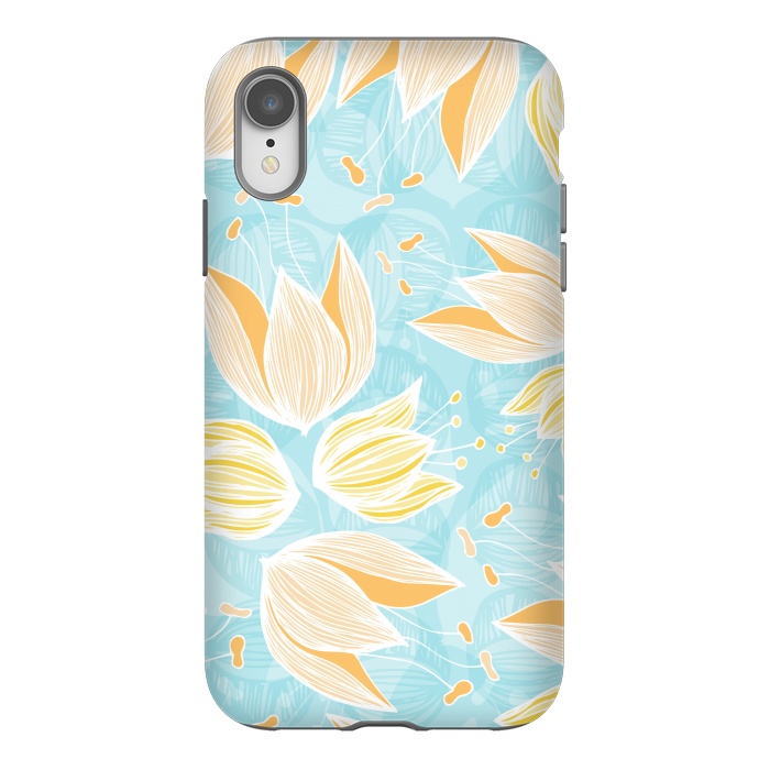 iPhone Xr StrongFit Blumen Blue by Anchobee