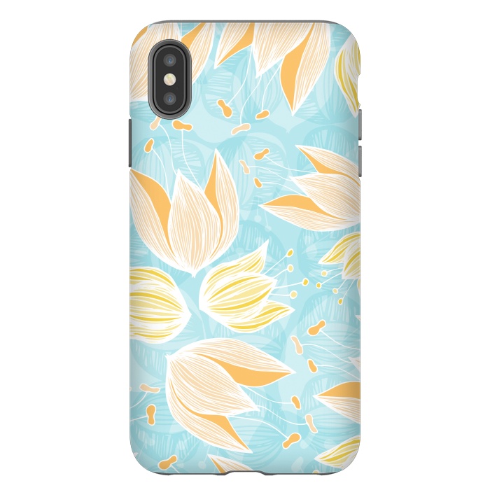 iPhone Xs Max StrongFit Blumen Blue by Anchobee