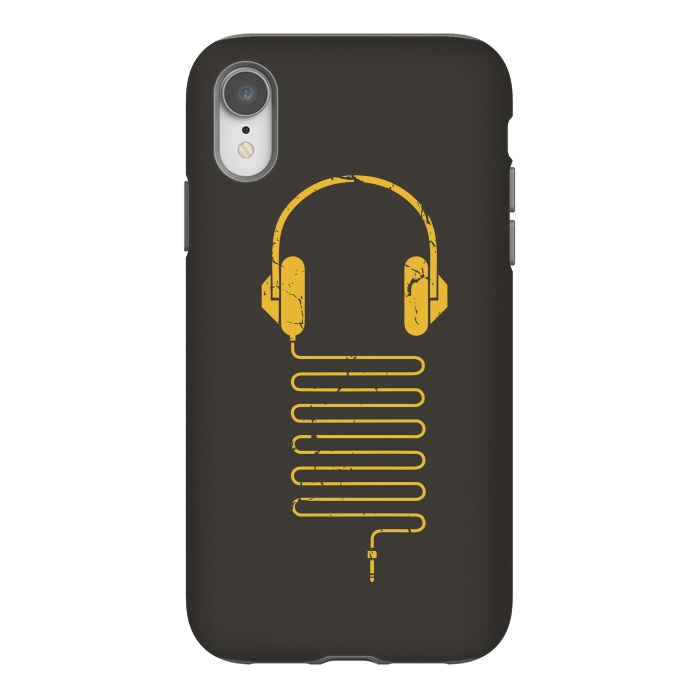 iPhone Xr StrongFit GOLD HEADPHONES by Sitchko