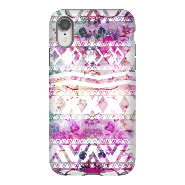 iPhone Xr StrongFit Nebula Flowers Floral by Girly Trend