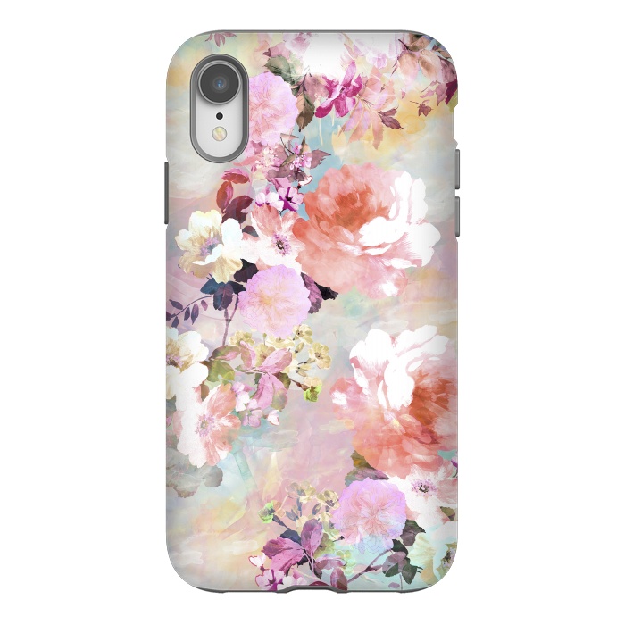iPhone Xr StrongFit Watercolor Flowers by Girly Trend
