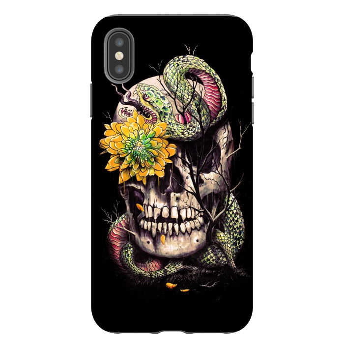 iPhone Xs Max StrongFit Snake and Skull by Nicebleed