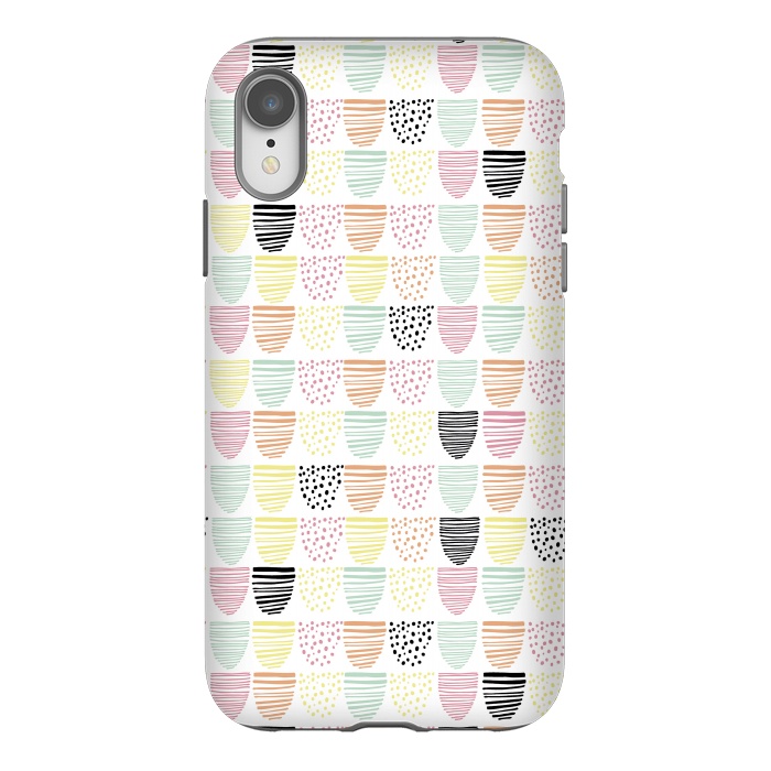 iPhone Xr StrongFit Scandi Doodle by Alice Perry Designs