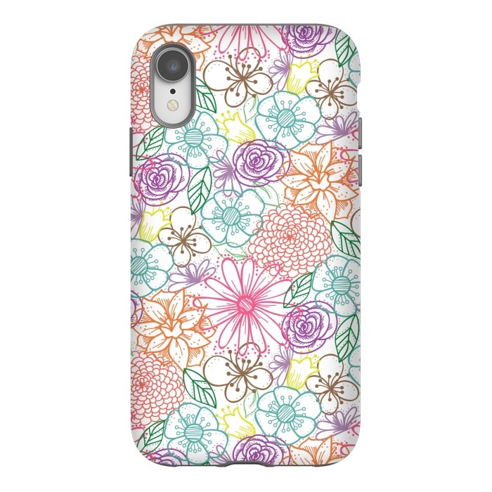 iPhone Xr StrongFit Bright Floral by TracyLucy Designs