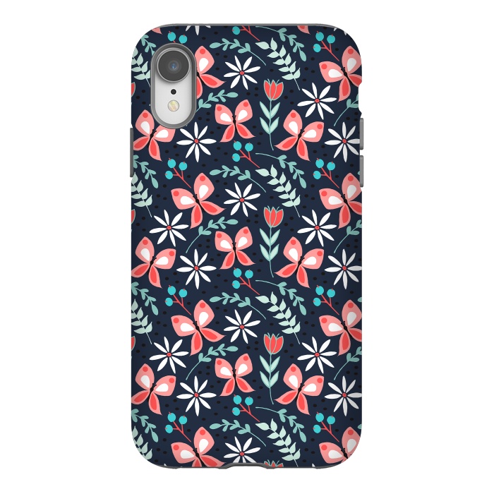 iPhone Xr StrongFit Midnight Butterfly by Dunia Nalu