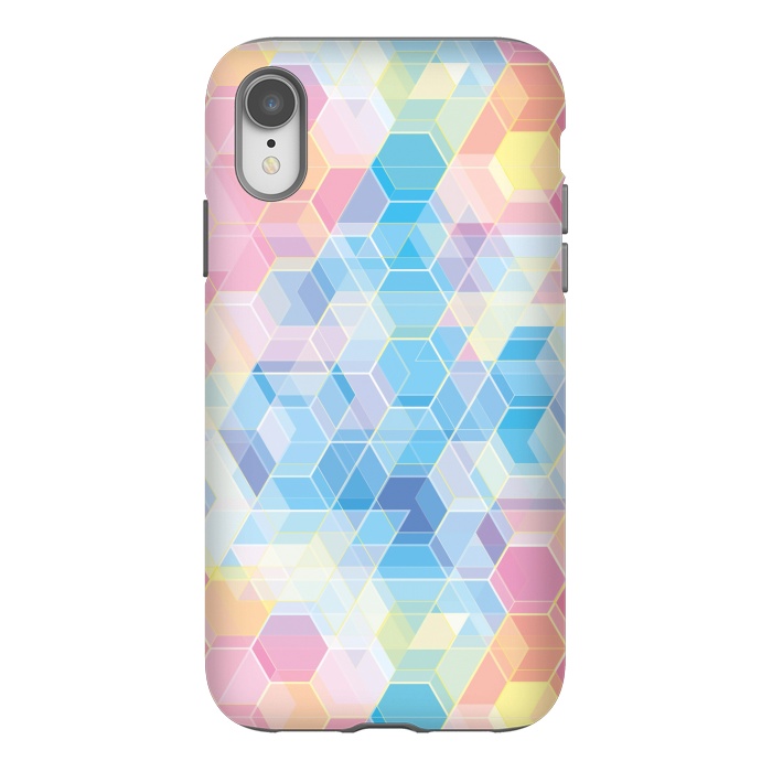 iPhone Xr StrongFit Hexagons by M.O.K.