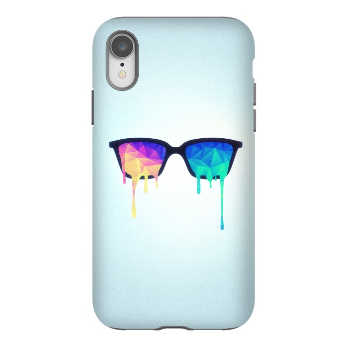 iPhone Xr StrongFit Psychedelic Nerd Glasses with Melting lsdtrippy by Philipp Rietz