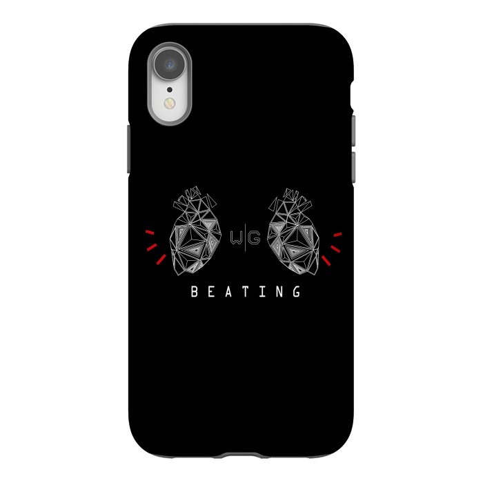 iPhone Xr StrongFit Hearts Black Capicúa by W-Geometrics