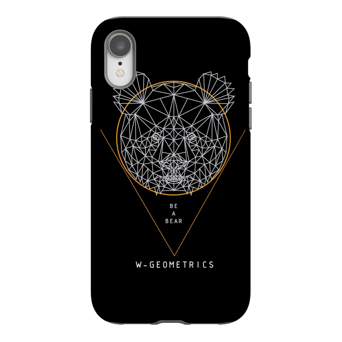 iPhone Xr StrongFit Bear Black by W-Geometrics