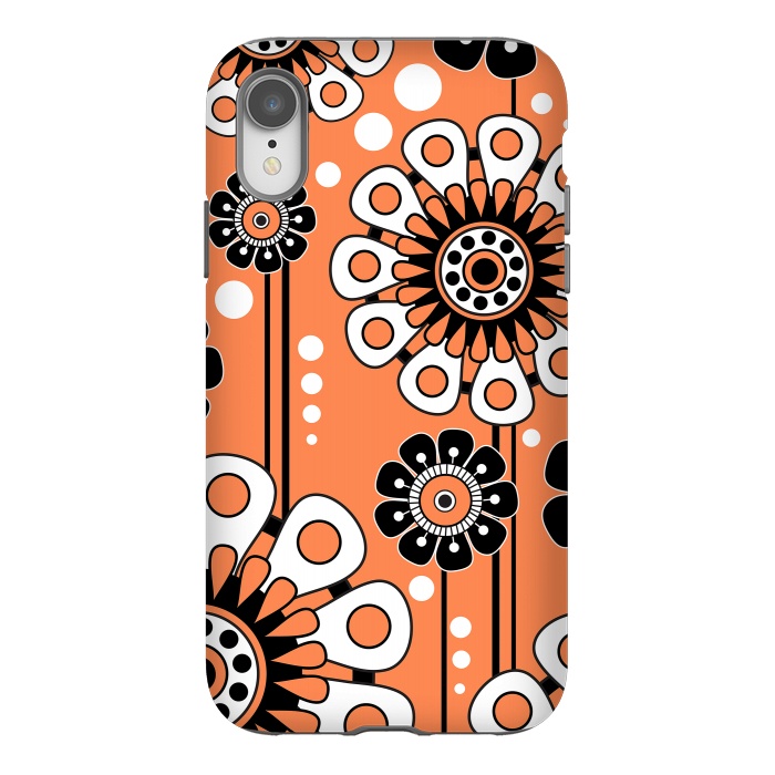 iPhone Xr StrongFit Orange Flowers by Shelly Bremmer