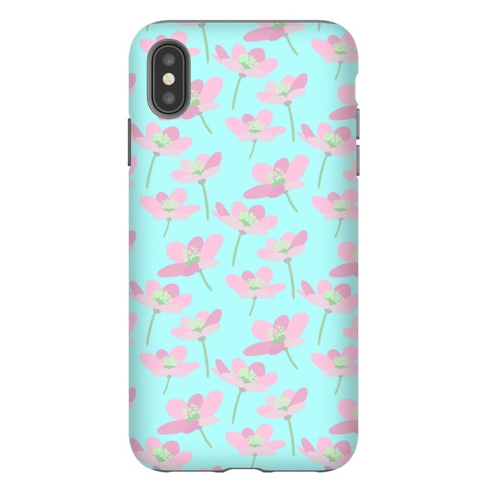 iPhone Xs Max StrongFit Pastel Floral by Leska Hamaty