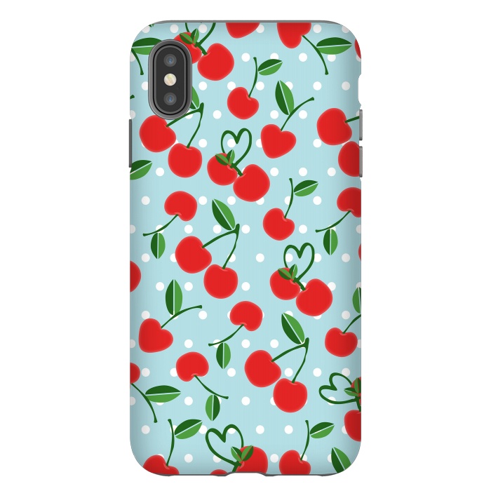 iPhone Xs Max StrongFit Cherries by Leska Hamaty