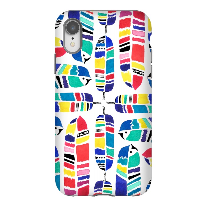 iPhone Xr StrongFit Tribal Feathers by Amaya Brydon