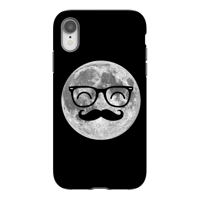 iPhone Xr StrongFit Moonstache by Mitxel Gonzalez
