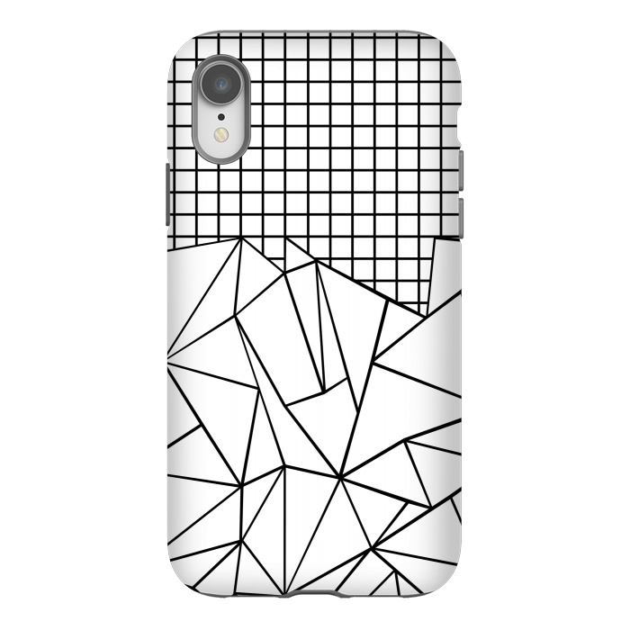 iPhone Xr StrongFit AB Grid White by Project M