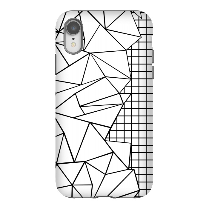 iPhone Xr StrongFit AB Side Grid White by Project M
