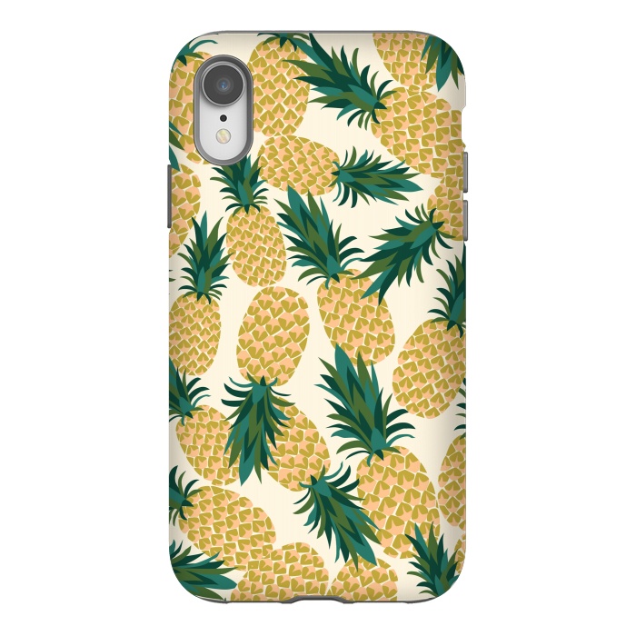 iPhone Xr StrongFit Pineapples by Laura Grant