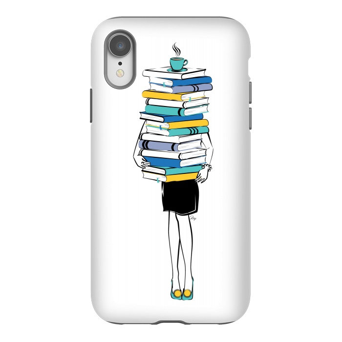 iPhone Xr StrongFit Book Worm by Martina