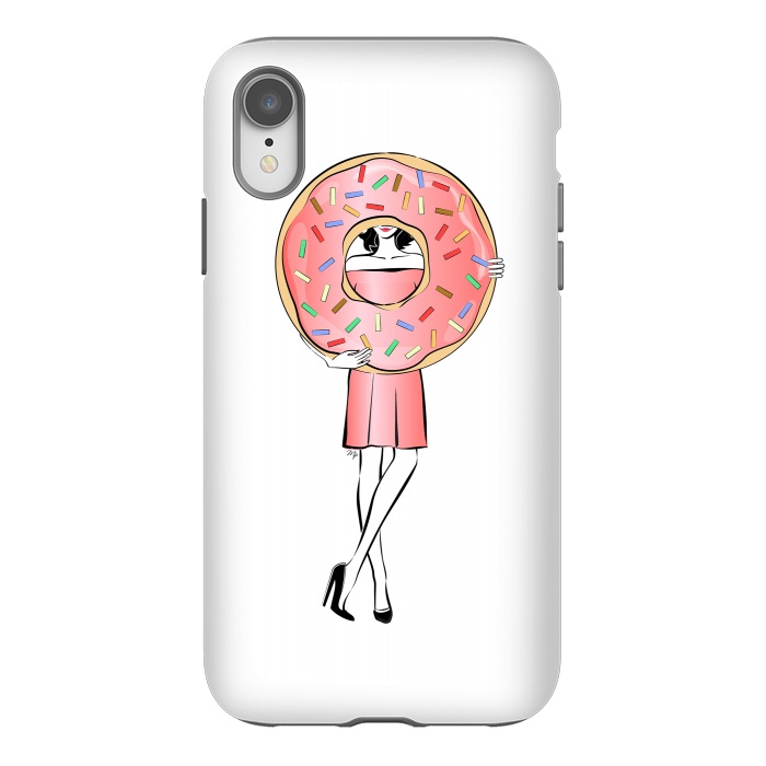 iPhone Xr StrongFit Donut Girl by Martina