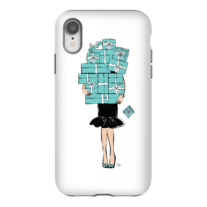 iPhone Xr StrongFit Tiffany's Box Girl by Martina