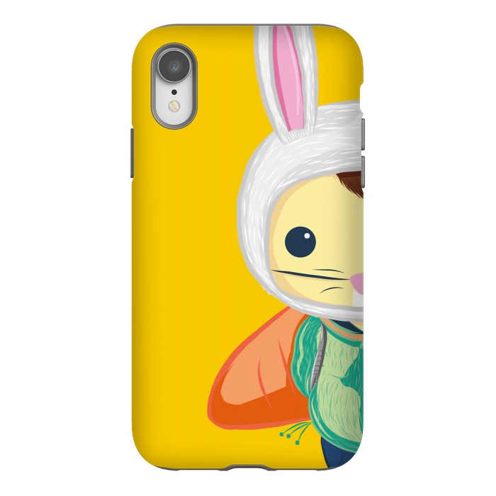 iPhone Xr StrongFit Little Bunny by Alejandro Orjuela